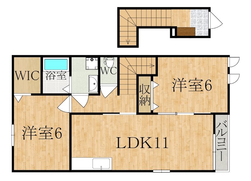 フレイズ　Ⅰ 202号室 間取り