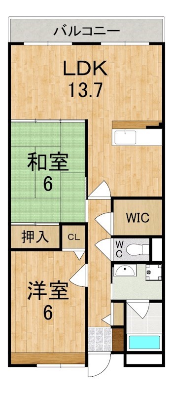 ラフォーレ三郷弐番館 105号室 間取り