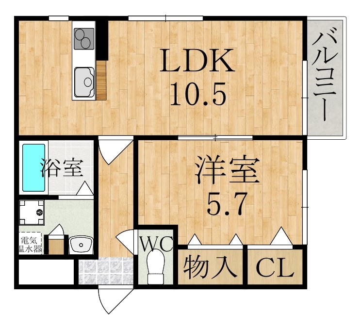 結充Immeuble　A館 301号室 間取り