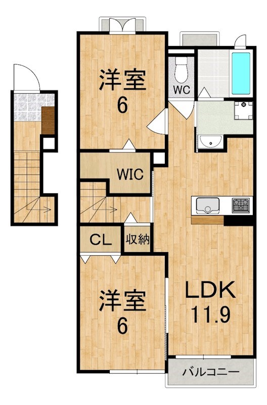 ミルト・ブリーゼ 202号室 間取り