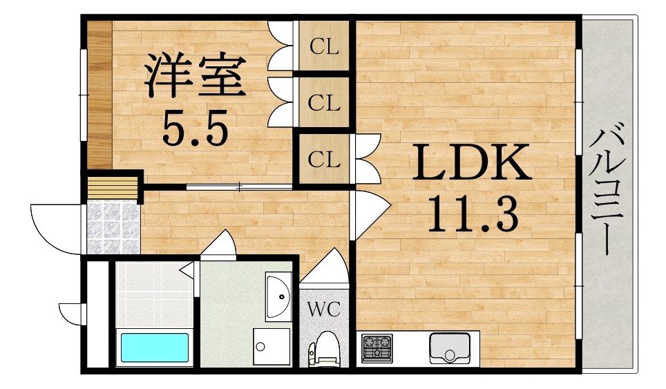 グリーンアイランド 101号室 間取り
