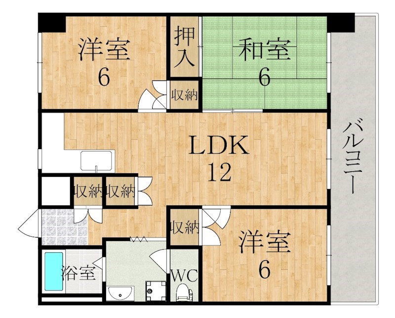 矢追マンション 302号室 間取り