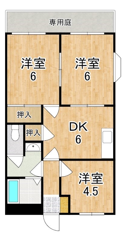 サンフィットラブリーⅡ 103号室 間取り