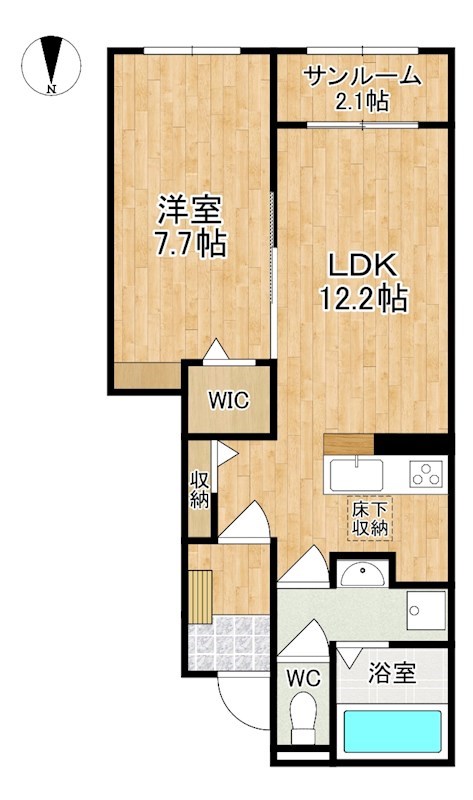 グランド萩ヶ丘Ⅱ 104号室 間取り