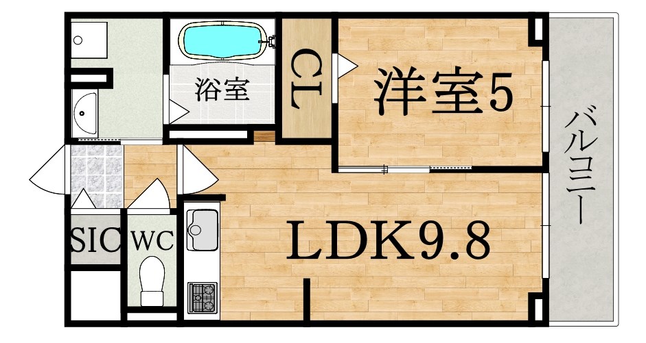 ソレーユ生駒 303号室 間取り
