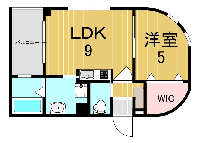 エクセレント天理 102号室 間取り