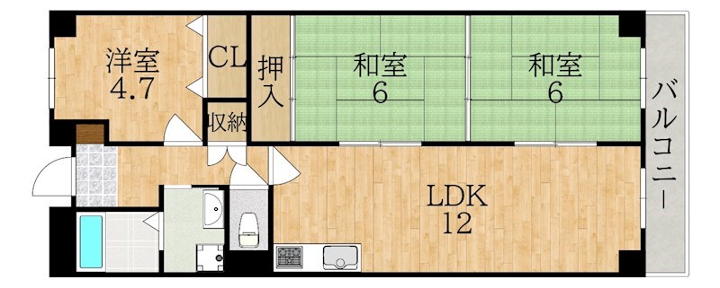 学園前ガーデンハイツ 320号室 間取り