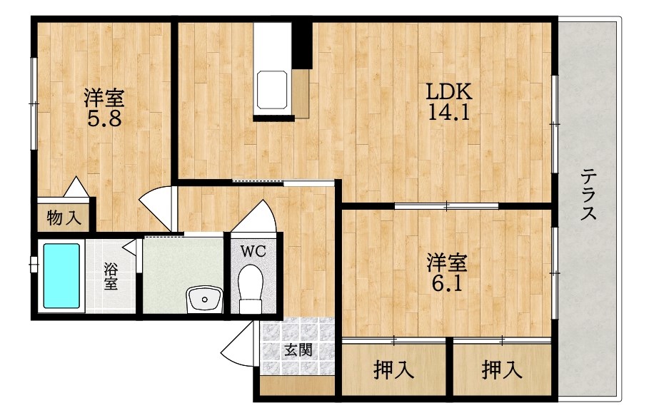 ＤＥＬ　ＡＲＺＴ（デル　アルツト） 間取り