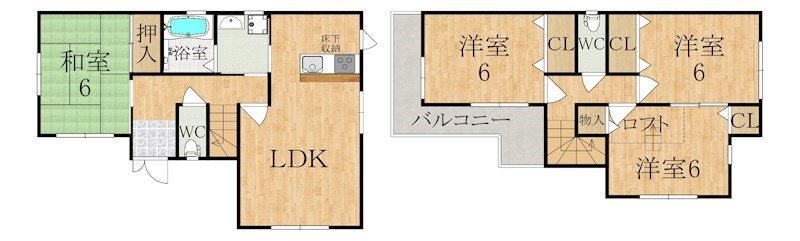 天理市櫟本町　戸建 間取り