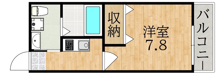 Gradito富雄駅前　2番館 303号室 間取り