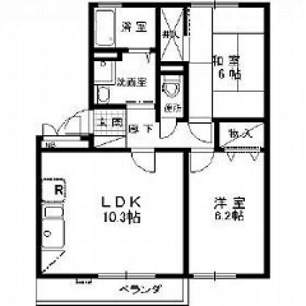 セジュールＮ　Ⅱ 306号室 間取り
