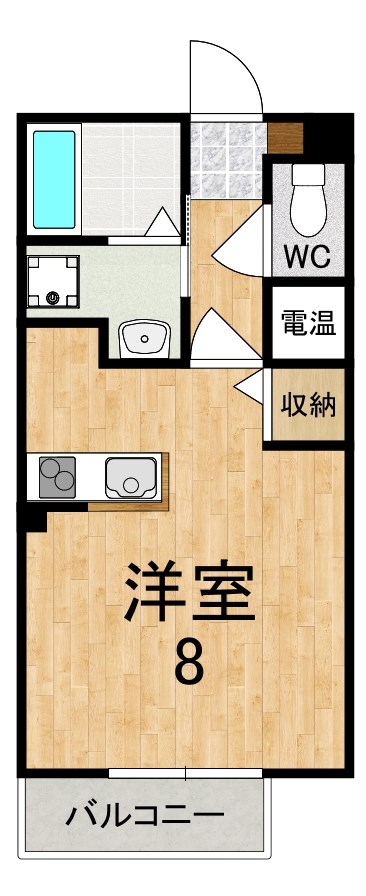 エルメゾン法隆寺 102号室 間取り