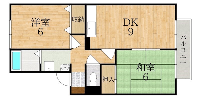 アベニュー祝園 202号室 間取り