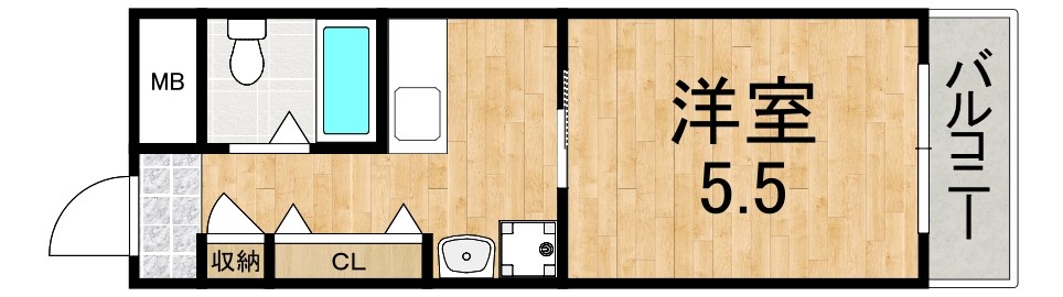 シャトー泉 10-C号室 間取り