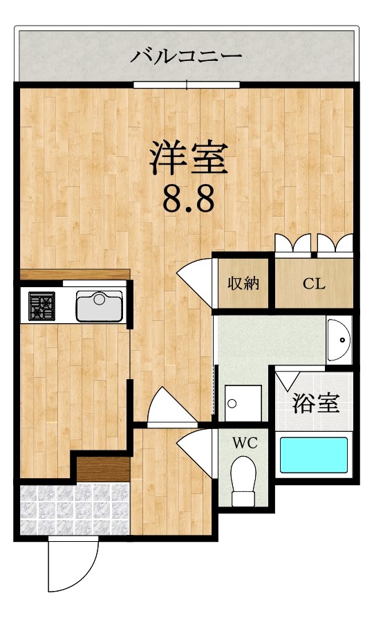 サンライフ 103号室 間取り
