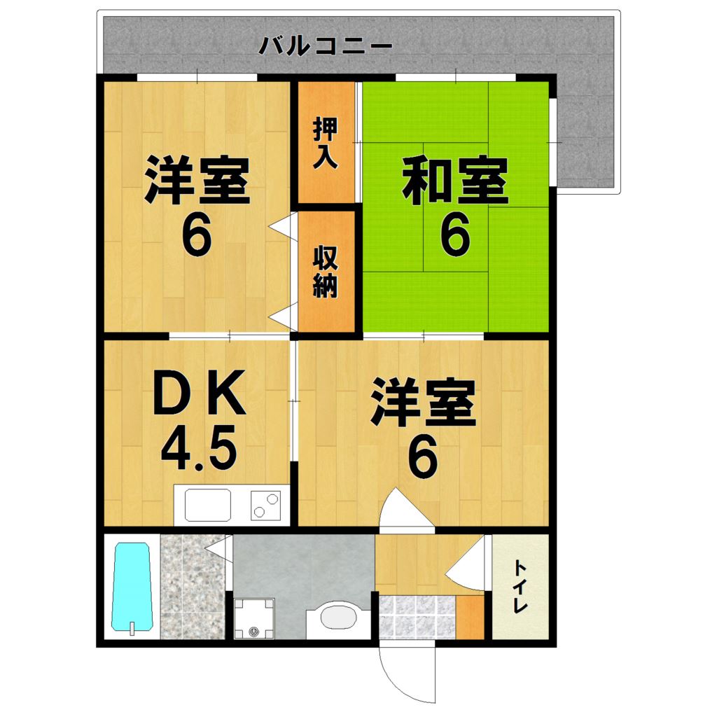 サンモール新大宮 202号室 間取り
