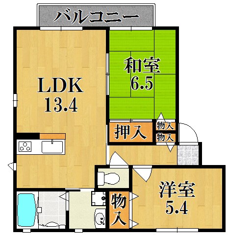 フェリシティーＤ棟 102号室 間取り