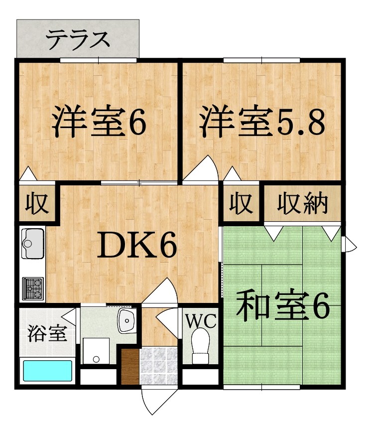 プレミール加茂Ａ 間取り図