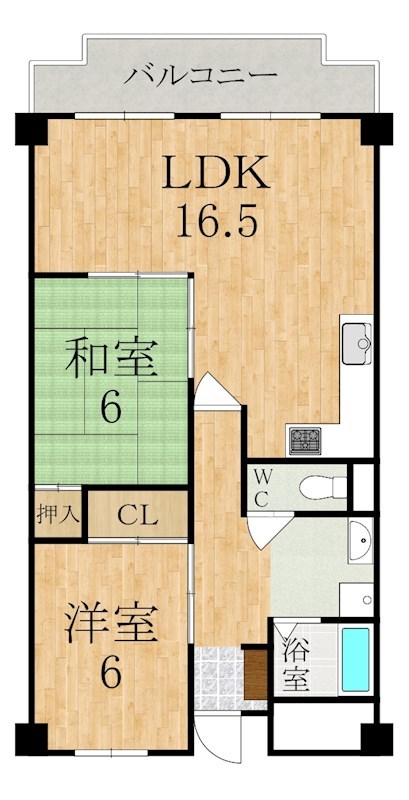 リアライズ八木 402号室 間取り