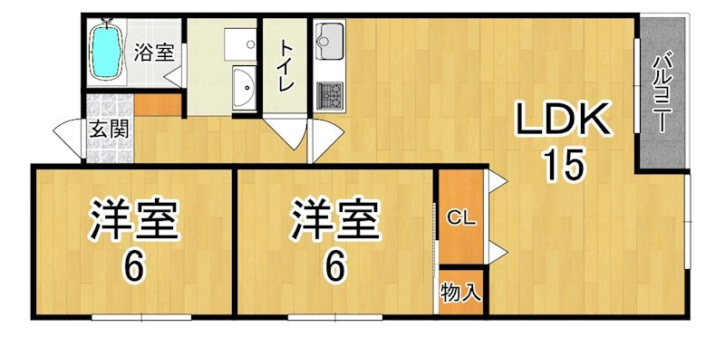 秋篠タウンハイツ 306号室 間取り