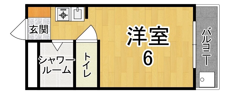 シティパレス西大寺Ｐ－１ 107号室 間取り