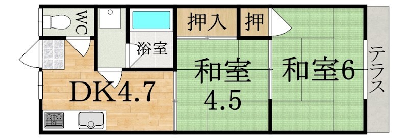 雲村ハイツⅡ 214号室 間取り