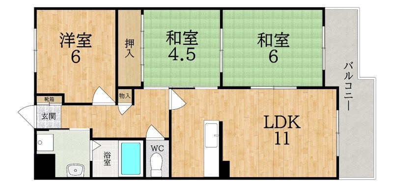 メゾン白光ヶ丘（ビャッコウガオカ） 間取り