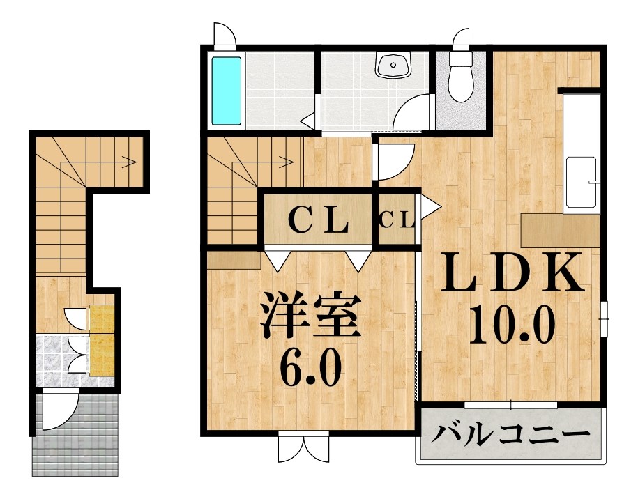 プリミ－ル 202号室 間取り