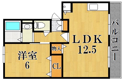 西大寺グリーンハイツ 203号室 間取り