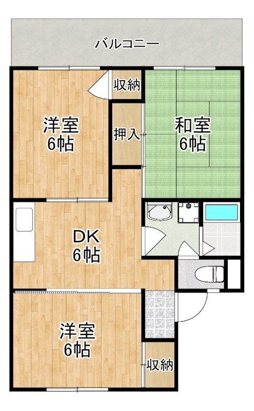 ハイツＭⅢ E-1号室 間取り