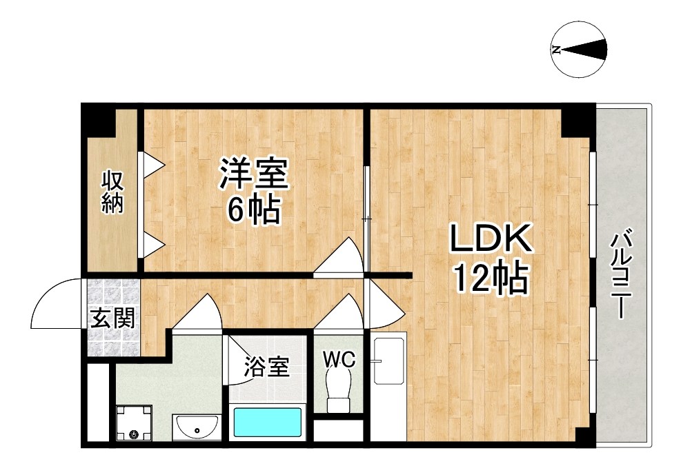 サンプラザ南京終 301号室 間取り
