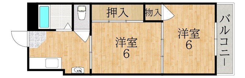 大和ビルマンションＡ棟 305号室 間取り