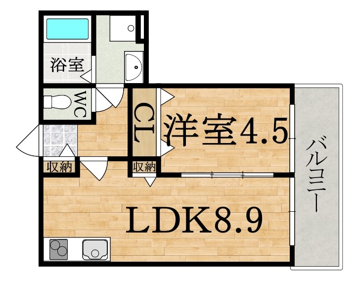 クレアール五位堂 102号室 間取り