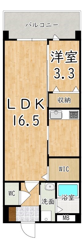 フェリス 106号室 間取り