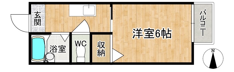 アティック21 207号室 間取り