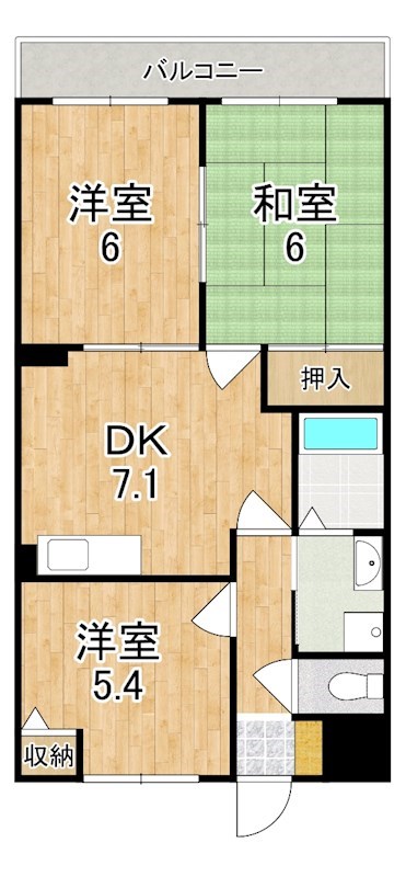 グランシャリオ桜井 205号室 間取り