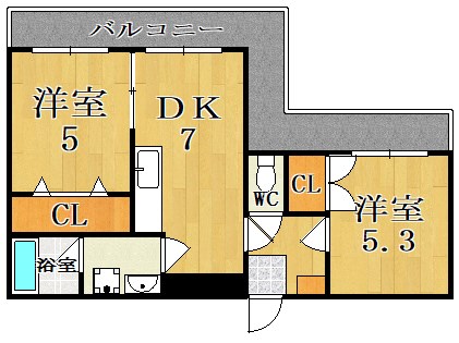二条大路ビル 302号室 間取り