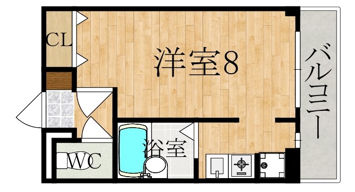 サンライズマツモト 208号室 間取り