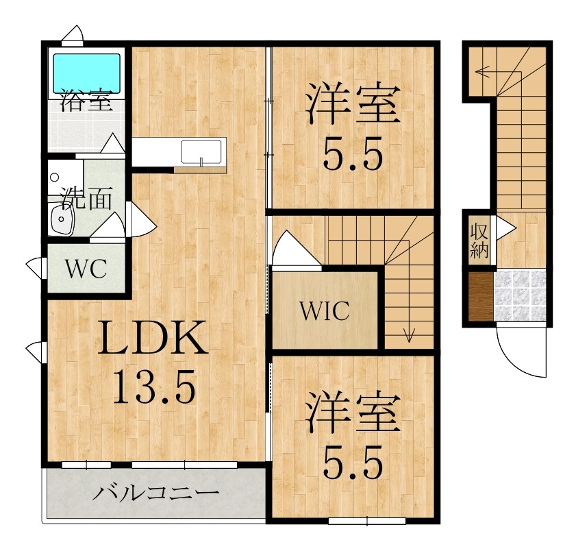 グラヴィスⅡ 201号室 間取り