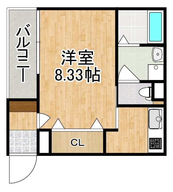CUBE（キューブ） 303号室 間取り