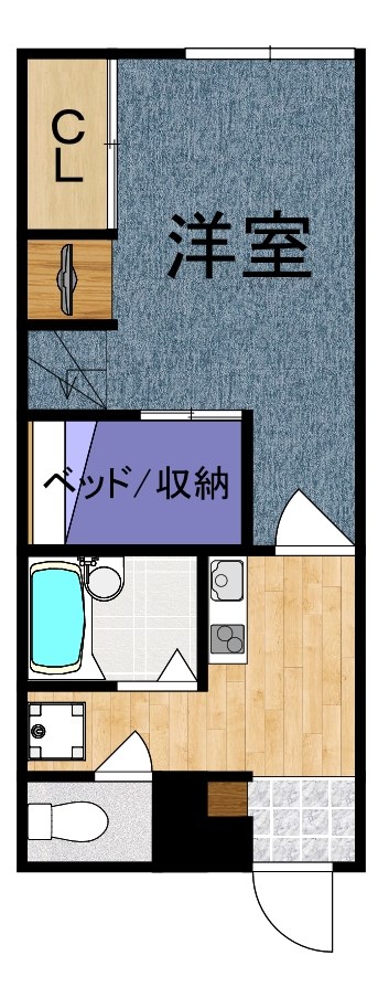 レオパレスビクトアール法隆寺 210号室 間取り