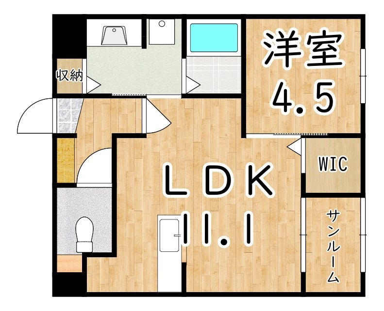 エナジー参番館 105号室 間取り