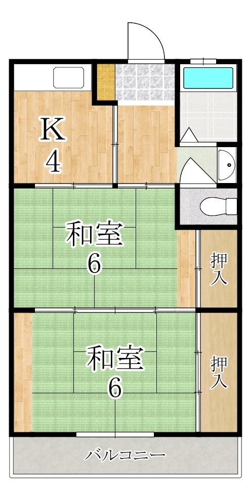 植田マンション 301号室 間取り