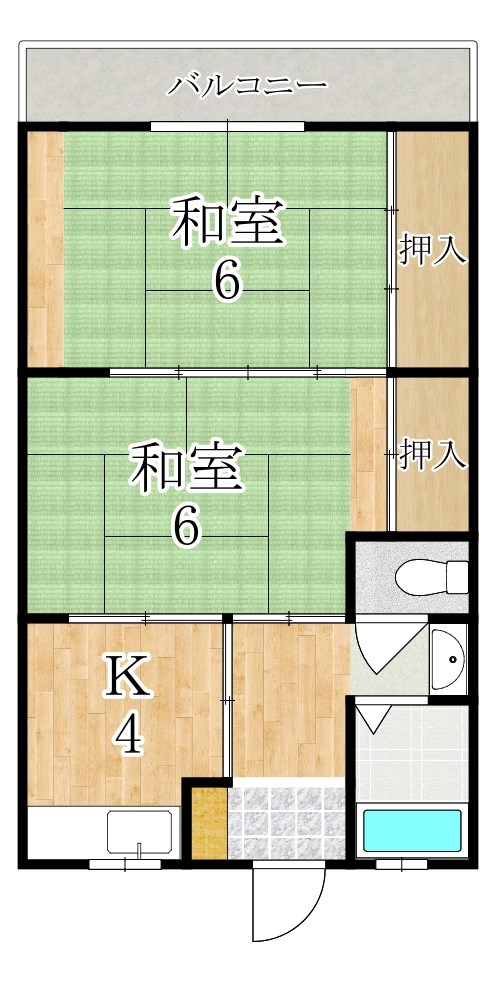 植田マンション 301号室 間取り