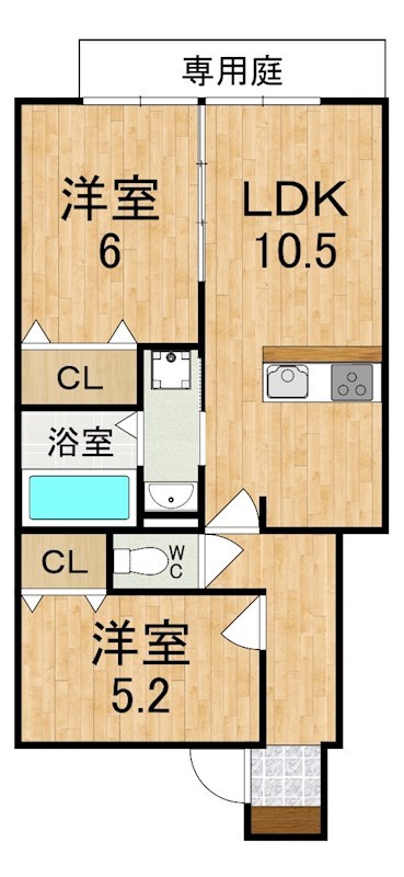 アルトピアーノ 103号室 間取り