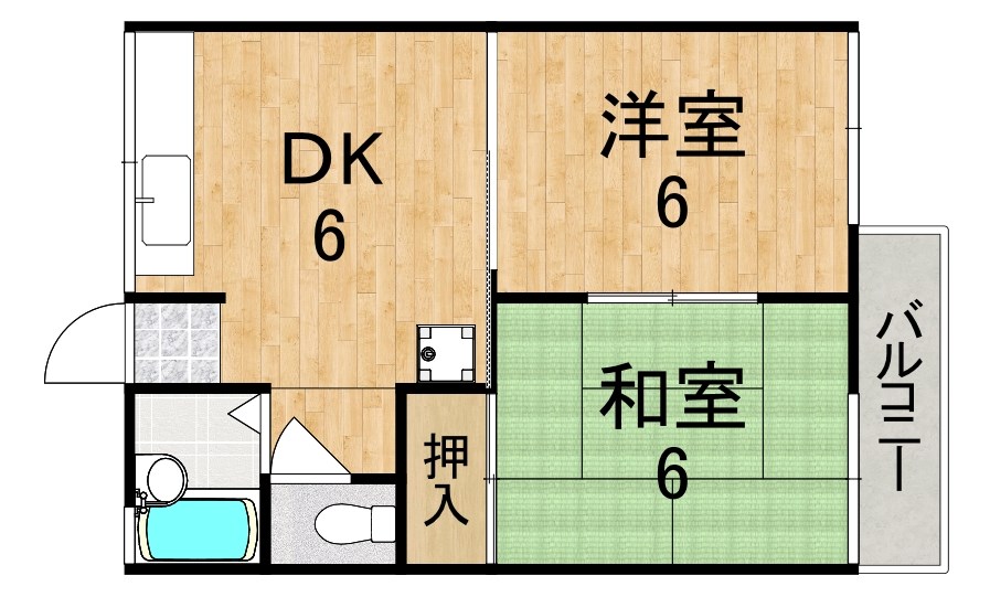 稲葉ハイツ　Ｂ 203号室 間取り