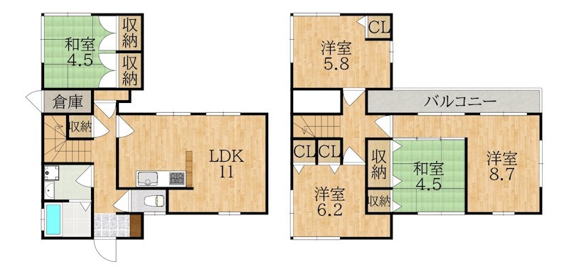 学園南2丁目戸建 間取り
