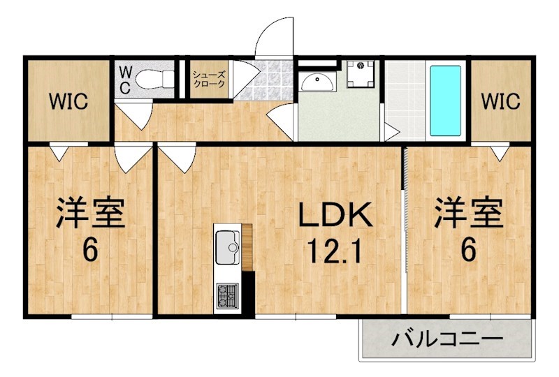 いかる 302号室 間取り