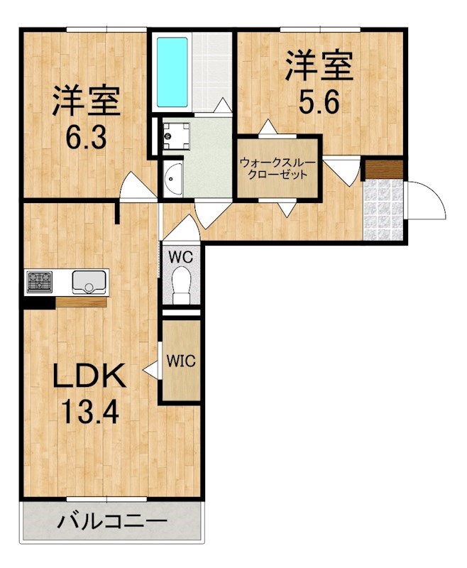いかる 303号室 間取り