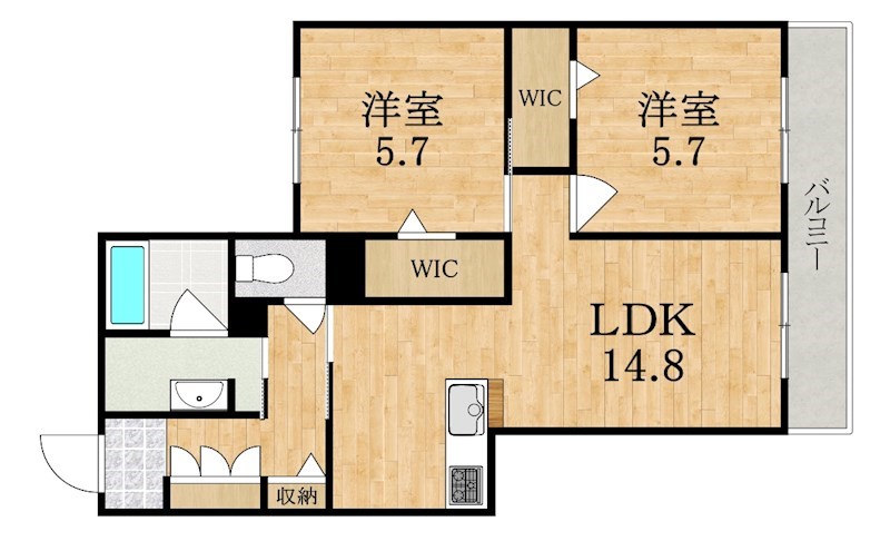 ソラマ 202号室 間取り